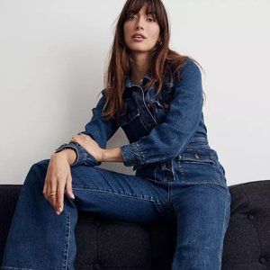 Madewell Denim Flare Jumpsuit